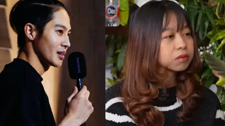 Ilustrasi simbolis dua figur dalam konflik dengan timbangan keadilan, mewakili perseteruan Denny Sumargo, DJ Panda, dan Sintya Cilla.