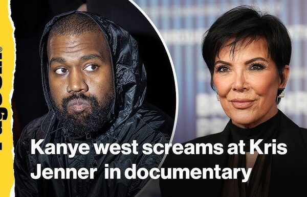Kanye West dan Kris Jenner dalam adegan dokumenter "In Whose Name?