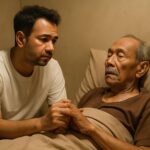 Raffi Ahmad menjenguk Fahmi Bo yang sakit stroke dan menanggung biaya pengobatan
